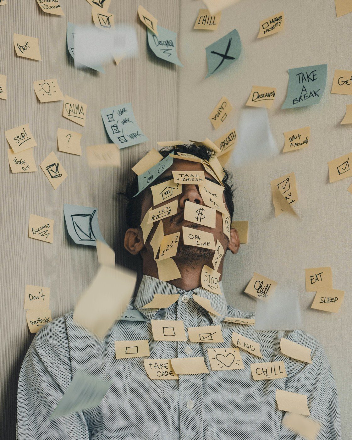 a man stressed with work